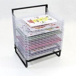 20 Shelf Spring Loaded Drying Rack With Wheels